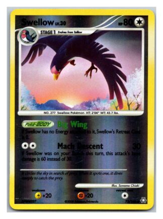 Swellow 73/146 Legends Awakened (Reverse Holo) (LP Condition)