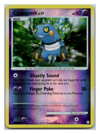 Croagunk 78/123 Mysterious Treasures (Reverse Holo) (LP Condition)