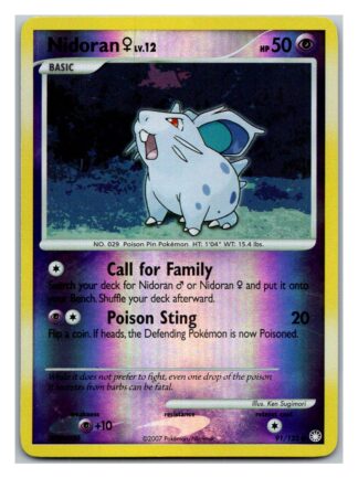 Nidoran 91/123 Mysterious Treasures (Reverse Holo) (LP Condition)