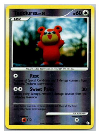 Teddiursa 105/123 Mysterious Treasures (Reverse Holo) (LP Condition)