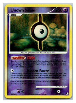 Unown I 37/123 Mysterious Treasures (Reverse Holo) (LP Condition)