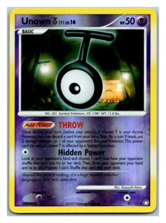 Unown T  67/123 Mysterious Treasures (Reverse Holo) (LP Condition)
