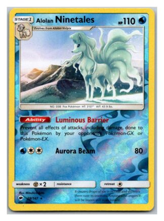 Alolan Ninetales 28/147 Burning Shadows (Reverse Holo) (Exc Condition)