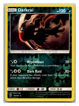 Darkrai 87/147 Burning Shadows (Reverse Holo) (Exc Condition)