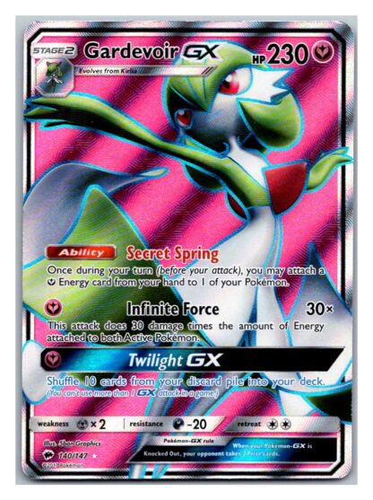 Gardevoir GX 140/147 Burning Shadows (Ultra Rare) (Exc Condition)