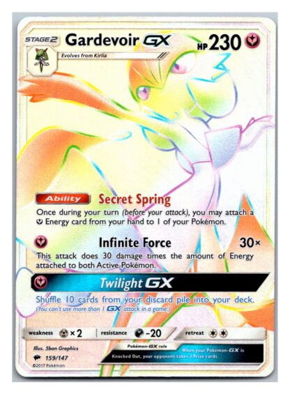 Gardevoir GX 159/147 Burning Shadows (Ultra Rare) (Exc Condition)