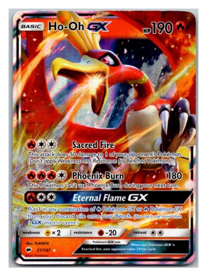 Ho-Oh GX 21/147 Burning Shadows (Ultra Rare) (Exc Condition)