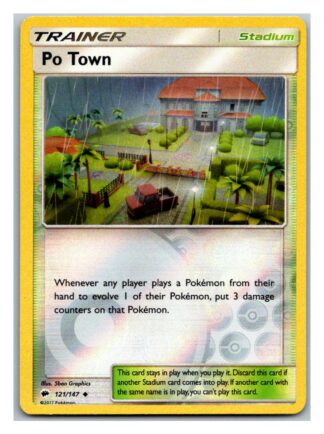 Po Town 121/147 Burning Shadows (Reverse Holo) (Exc Condition)