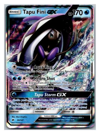 Tapu Fini GX 39/147 Burning Shadows (Ultra Rare) (Exc Condition)