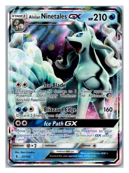 Alolan Ninetales 22/145 Guardians Rising (Ultra Rare) (Exc Condition)