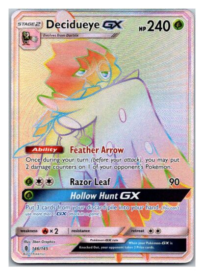 Decidueye GX 146/145 Guardians Rising (Ultra Rare) (Exc Condition)
