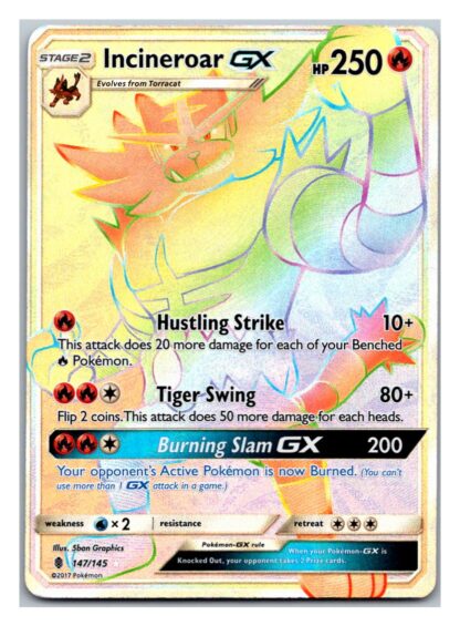 Incineroar GX 147/145 Guardians Rising (Ultra Rare) (Exc Condition)