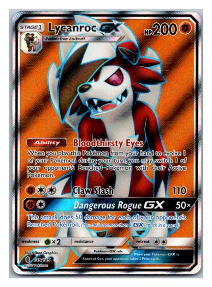 Lycanroc GX 138/145 Guardians Rising (Ultra Rare) (Exc Condition)