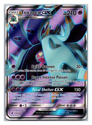 Toxapex GX 136/145 Guardians Rising (Ultra Rare) (Exc Condition)