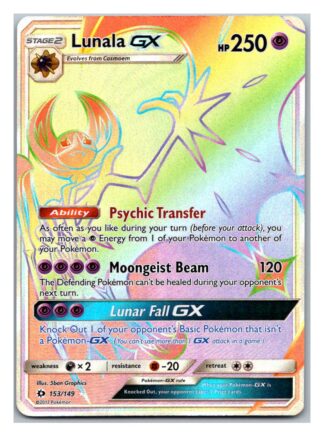 Lunala GX 153/149 Sun & Moon (Ultra Rare) (Exc Condition)