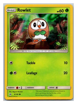 Rowlet 9/149 Sun & Moon (Promo Holo) (Exc Condition)
