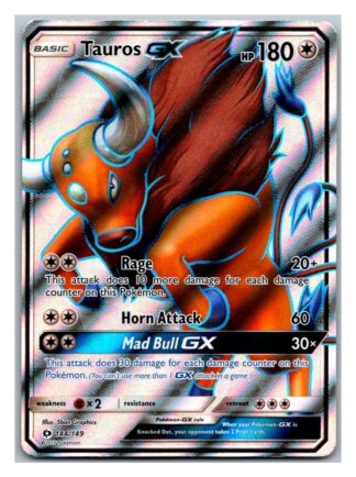 Tauros GX 144/149 Sun & Moon (Ultra Rare) (Exc Condition)