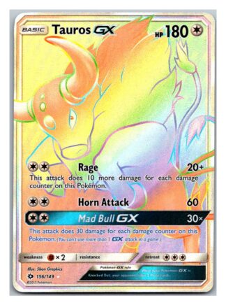 Tauros GX 156/149 Sun & Moon (Ultra Rare) (Exc Condition)