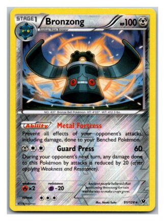 Bronzong 61/124 Fates Collide (Reverse Holo) (Exc Condition)