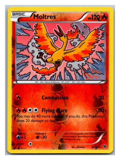 Moltres 9/124 Fates Collide (Reverse Holo) (Exc Condition)