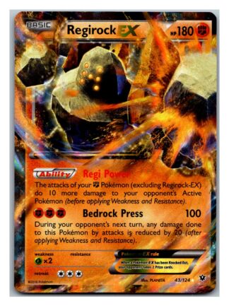 Regirock EX 43/124 Fates Collide (Ultra Rare) (Exc Condition)