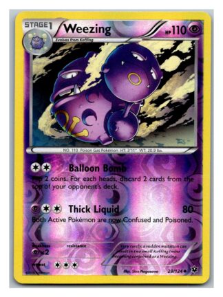 Weezing 28/124 Fates Collide (Reverse Holo) (Exc Condition)