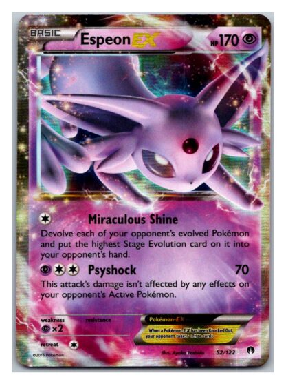 Espeon EX 52/122 Breakpoint (Ultra Rare) (Exc Condition)