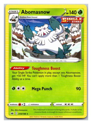 Abomasnow 10/198 Chilling Reign (Rare) (NM-Exc Condition)