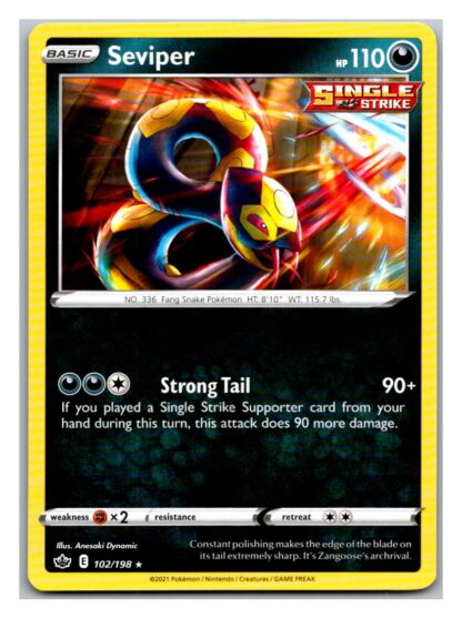 Seviper 102/198 Chilling Reign (Rare) (NM-Exc Condition)
