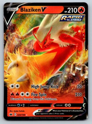 Blaziken V 20/198 Chilling Reign (Ultra Rare) (NM-Exc Condition)