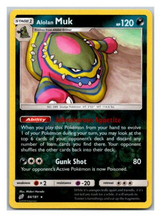Alolan Muk 84/181 Team Up (Reverse Holo) (Exc Condition)
