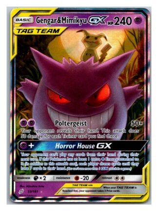 Gengar & Mimikyu GX 53/181 Team Up (Ultra Rare) (Exc Condition)