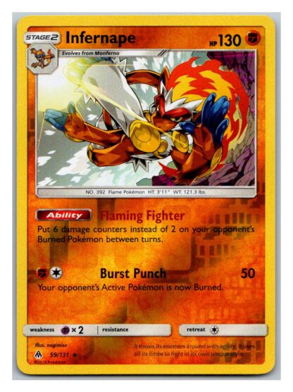 Infernape 59/131 Forbidden Light (Reverse Holo) (Exc Condition)