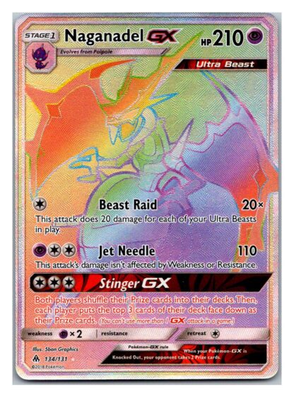 Naganadel GX 134/131 Forbidden Light (Ultra Rare) (Exc Condition)