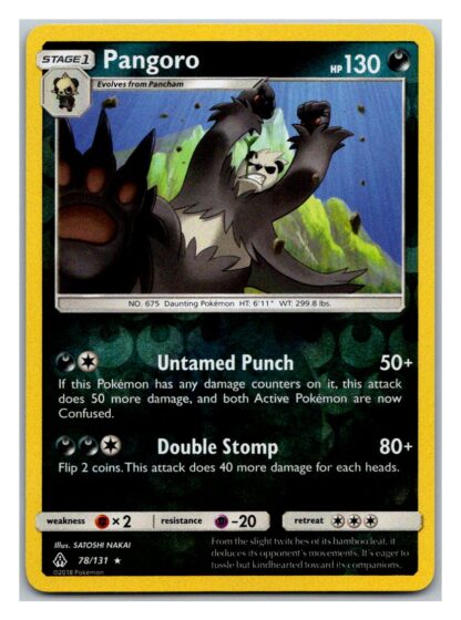 Pangoro 78/131 Forbidden Light (Reverse Holo) (Exc Condition)
