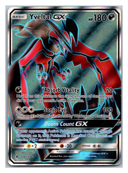 Yveltal GX 124/131 Forbidden Light (Ultra Rare) (Exc Condition)