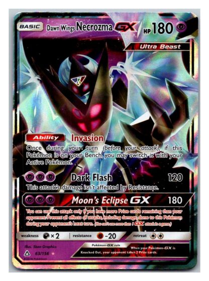 Dawn Wings Necrozma GX 63/156 Ultra Prism (Ultra Rare) (Exc Condition)