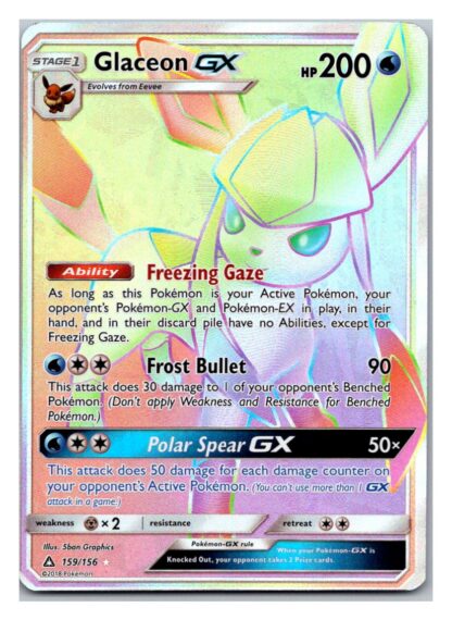 Glaceon GX 159/156 Ultra Prism (Ultra Rare) (Exc Condition)