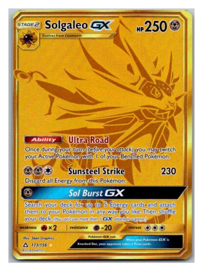 Solgaleo GX 173/156 Ultra Prism (Ultra Rare) (Exc Condition)