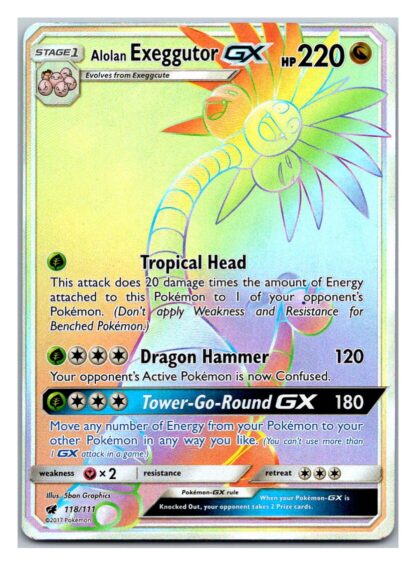 Alolan Exeggutor GX 118/111 Crimson Invasion (Ultra Rare) (Exc Condition)