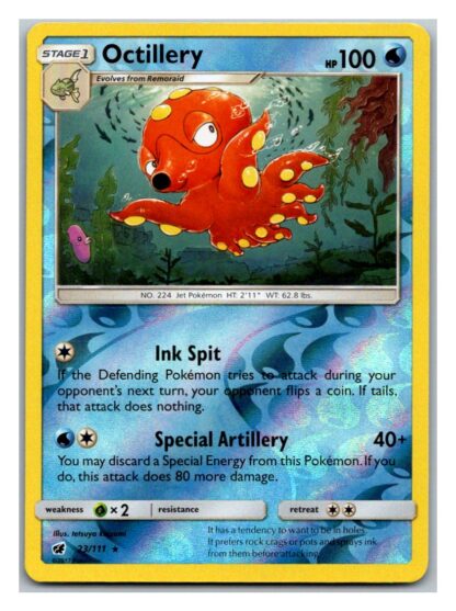 Octillery 23/111 Crimson Invasion (Reverse Holo) (Exc Condition)