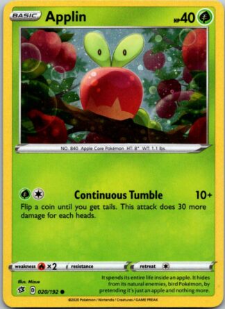 Applin 20/192 Rebel Clash (Holo Promo) (Exc Condition)
