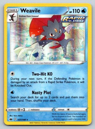 Weavile 31/198 Chilling Reign (Holo) (NM-Exc Condition)