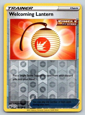 Welcoming Lanturn 156/198 Chilling Reign (Reverse Holo) (NM-Exc Condition)