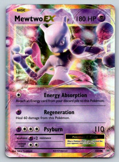 Mewtwo EX 52/108 Evolutions (Ultra Rare) (Exc Condition)