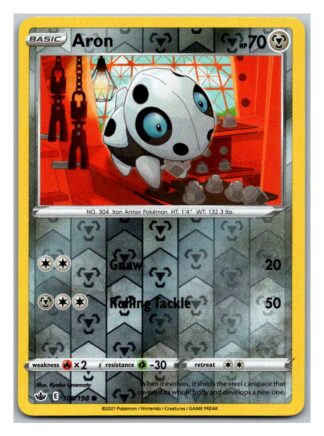 Aron 109/198 Chilling Reign (Reverse Holo) (NM-Exc Condition)
