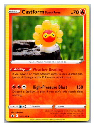 Castform Sunny Form 22/198 Chilling Reign (Common) (NM-Exc Condition)