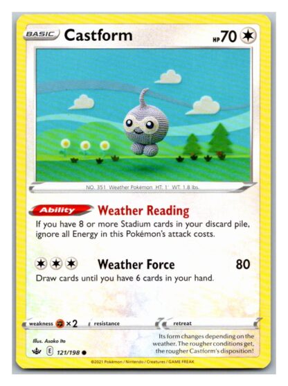 Castform 121/198 Chilling Reign (Common) (NM-Exc Condition)