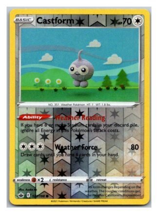 Castform 121/198 Chilling Reign (Reverse Holo) (NM-Exc Condition)