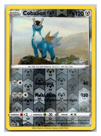 Cobalion 114/198 Chilling Reign (Reverse Holo) (NM-Exc Condition)